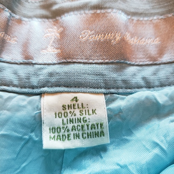Tommy Bahama Aqua Color Silk Crop/Capri Pant. - Picture 2 of 6